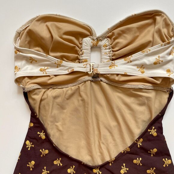 Brown, White and Gold  Swim Suit - Picture 5 of 9